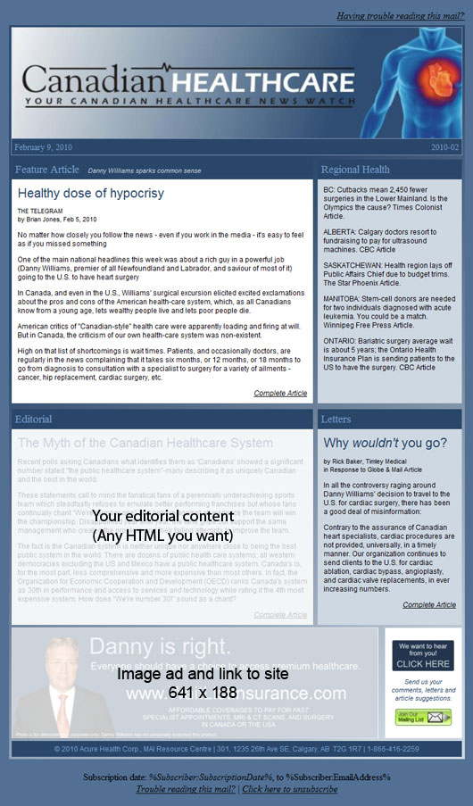Sample Email Newsletter